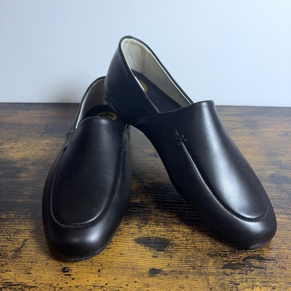 L.B. Evans Duke Opera Shoes Mens 10.5M Black Leather Slippers Loafers Comfort